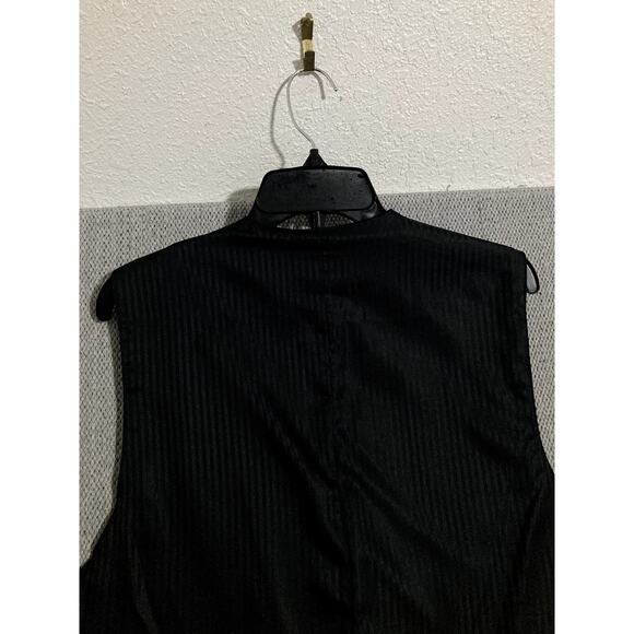 Scully Western Vest Men's Large Black Paisley Formal Button Rodeo Gentleman - Picture 5 of 8